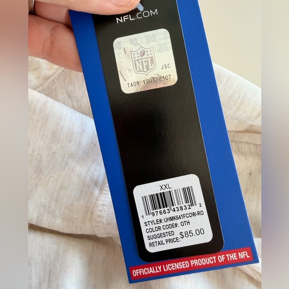 NWT Dallas Cowboys Unisex Premium Pullover Hoodie  Oatmeal Athleisure Sz XXL - Picture 9 of 11